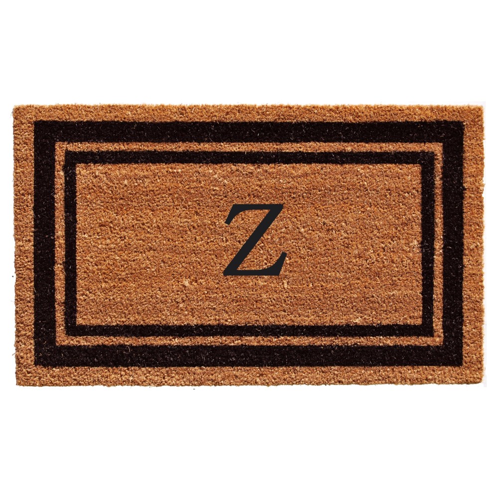 Calloway Mills 152961830Z Black Border 18 X 30 Monogram Doormat Letter Z