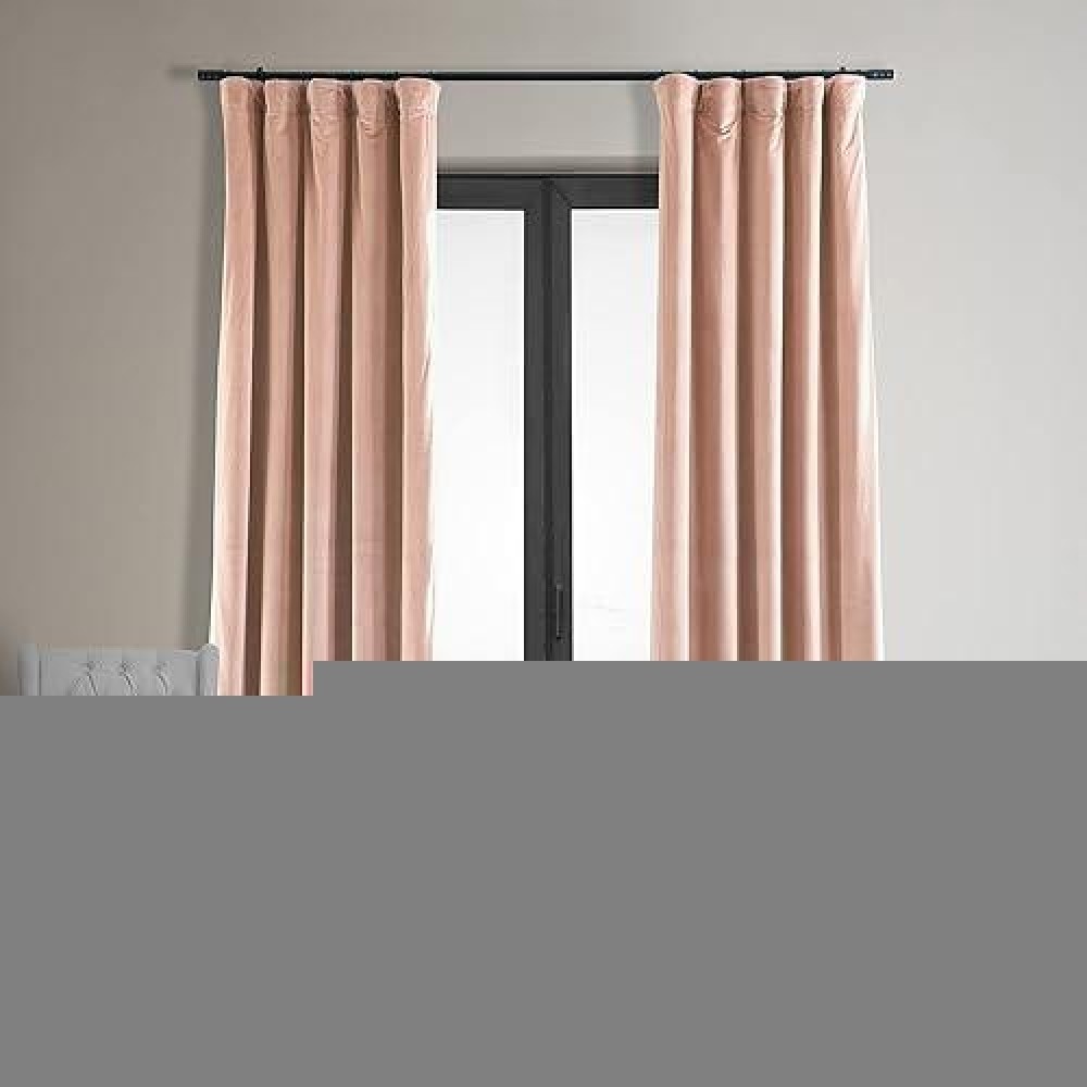 Hpd Half Price Drapes Signature Velvet Thermal Blackout Curtains For Living Room 108 Inch Long 1 Panel Rod Pocket Insulated Bl