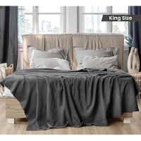 Utopia Bedding Smoke Gray Cotton Blanket [King  90X108 Inch] 350Gsm Soft Thermal Blanket (Pack Of 6)