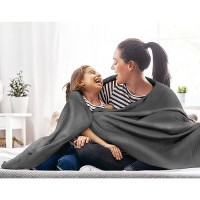 Utopia Bedding Smoke Gray Cotton Blanket [King  90X108 Inch] 350Gsm Soft Thermal Blanket (Pack Of 6)