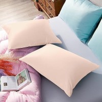 Ntbay Zippered Satin Pillow Cases For Hair And Skin Luxury Standard Hidden Zipper Pillowcases Set Of 2 20X26 Inches Pink