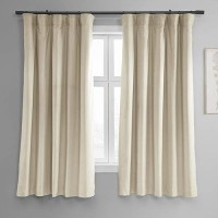 Hpd Half Price Drapes Signature Velvet Thermal Blackout Curtains For Living Room 63 Inch Long 1 Panel Rod Pocket Insulated Bla