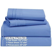 Nestl Cal King Size Sheets Set 4 Piece California King Sheets Deep Pocket Hotel Luxury Extra Soft Breathable And Cooling