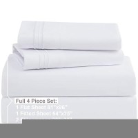 Nestl Full Size Sheet Sets 4 Piece Full Size Sheets Deep Pocket Hotel Luxury Extra Soft Breathable And Cooling Calm Blue