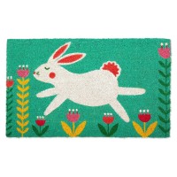 Dii Animal Collection Natural Coir Doormat 17X29 Bunny Folk Garden