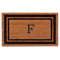 Calloway Mills 152961830F Black Border 18 X 30 Monogram Doormat Letter F