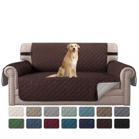 Hversailtex Reversible Loveseat Cover For 2 Cushion Couch Water Repellent Large Cushion Protector Dog Couch Protector Non Slip