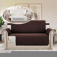 Hversailtex Reversible Loveseat Cover For 2 Cushion Couch Water Repellent Large Cushion Protector Dog Couch Protector Non Slip