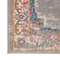 Nourison Passion Grey 9 X 12 Area Rug Boho Traditional Easy Clean Non Shedding Bed Room Living Room Hallway 9X12