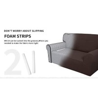 Easygoing Fleece Stretch Sofa Slipcover Spandex Nonslip Soft Couch Sofa Cover Washable Furniture Protector With Antiskid Foa