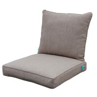 Qilloway Polyester Outdoor Chair Cushion Set,Outdoor Cushions For Patio Furniture.Tan/Grey