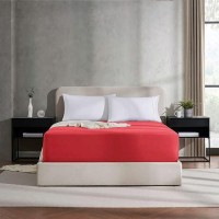 Nestl Red Twin Xl Fitted Sheet Only Extra Deep Pocket Fitted Bed Sheet 1800 Microfiber Xl Twin Fitted Sheet Ultra Soft Fitted