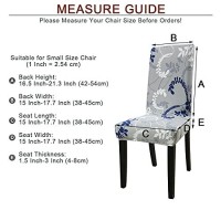 Uxcell Stretch Dining Room Chair Cover Floral Printed Chair Slipcover Removable Washable Spandex Furniture Seat Protector For Kitchen Hotel Table Banquet Vintage Style A