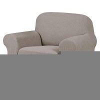 H.Versailtex Stretch Chair Slipcovers 2 Pieces Armchair Cover Furniture Protector Chair Covers For Living Room Fit Chair Width Up To 47 Inches  Jacquard Spandex High Spandex Fabric(Chair  Taupe)