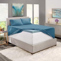 Nestl Bed Linen Set Soft Microfiber Deep Pocket 6 Pc Sheet Set Blue Heaven Full Size