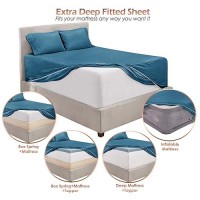 Nestl Extra Deep Pocket California King Sheet Set 6 Pc Soft Microfiber California King Sheet Sets Deep Pocket Fade Resistant