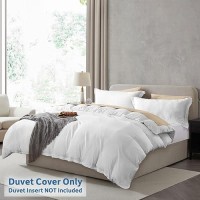 Nestl White Duvet Cover King Size Soft Prewashed King Duvet Cover Set 3 Piece With Zipper Closure 1 Duvet Cover 104X90 Inch