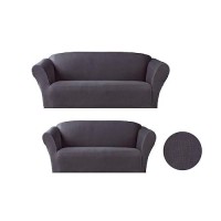 Sapphire Home 2Piece Sofa And Loveseat Slipcovers Couch And Loveseat Covers Set Form Fit Stretch Wrinkle Free Furniture Pro