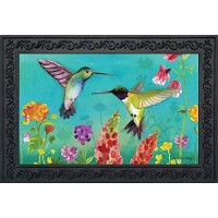 Briarwood Lane Hummingbird Greeting Spring Doormat Floral Indoor Outdoor 30 X 18