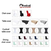 Obstal 10 Pcs Black Spandex Dining Room Chair Covers For Living Room - Universal Stretch Chair Slipcovers Protector For Wedding, Banquet, And Party