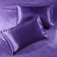 Satin Sheets Twin 3Piece Purple Hotel Luxury Silky Bed Sheets Extra Soft 1800 Microfiber Sheet Set Wrinkle Fade Stain R