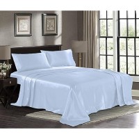 Satin Sheets California King 4Piece Sage Luxury Silky Bed Sheets Extra Soft 1800 Microfiber Sheet Set Wrinkle Fade Stai