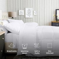 Utopia Bedding All Season Down Alternative Quilted Twin Comforter  Duvet Insert With Corner Tabs  Machine Washable  Bed Comforter (White)