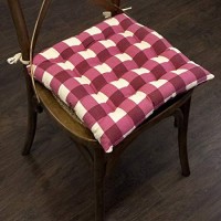 Sweet Home Collection Chair Cushion Seat Pads Indoor/Outdoor Printed Tufted Design Soft And Comfortable Covers For Dining Rooms Patio With Ties For Non Slip