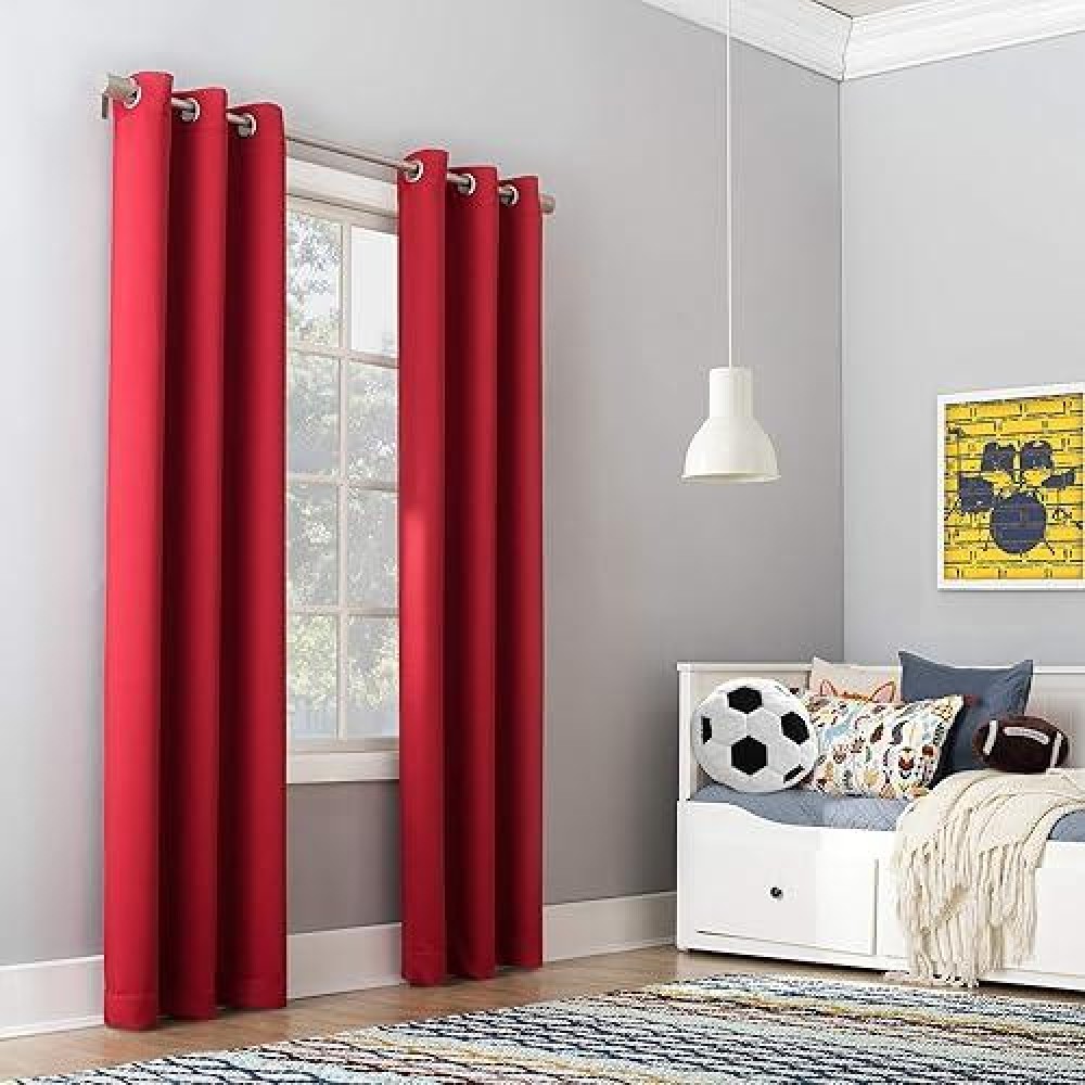 Sun Zero Riley Kids Bedroom Blackout Grommet Curtain Panel  40