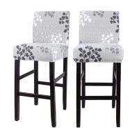 Deisy Dee Stretch Slipcovers Chair Cover For Counter Height Side Chairs Covers Stretch Protectors Pack Of 2 C172 (Jj)