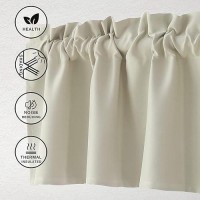 Hiasan Valance Curtains Thermal Insulated Rod Pocket Room Darkening Curtain Valances For Kitchen Windows 52 X 18 Inches Length