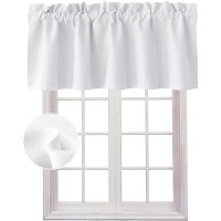 Hiasan Valance Curtains For Kitchen Rod Pocket Room Darkening Window Curtain Valance 52 X 18 Inches Length Greyish White 1 Pa