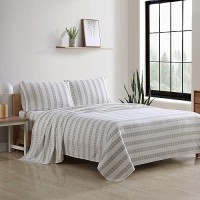 Eddie Bauer - King Sheet Set  Warm Breathable Cotton Flannel Bedding With Deep Pockets  Brushed For Extra Softness  Cozy Home Decor  Oeko-Tex Certified (Snowflake Fair Isle  King)