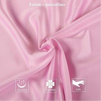 Ntbay Zippered Satin Pillow Cases For Hair And Skin Luxury Queen Hidden Zipper Pillowcases Set Of 2 20X30 Inches Light Pink