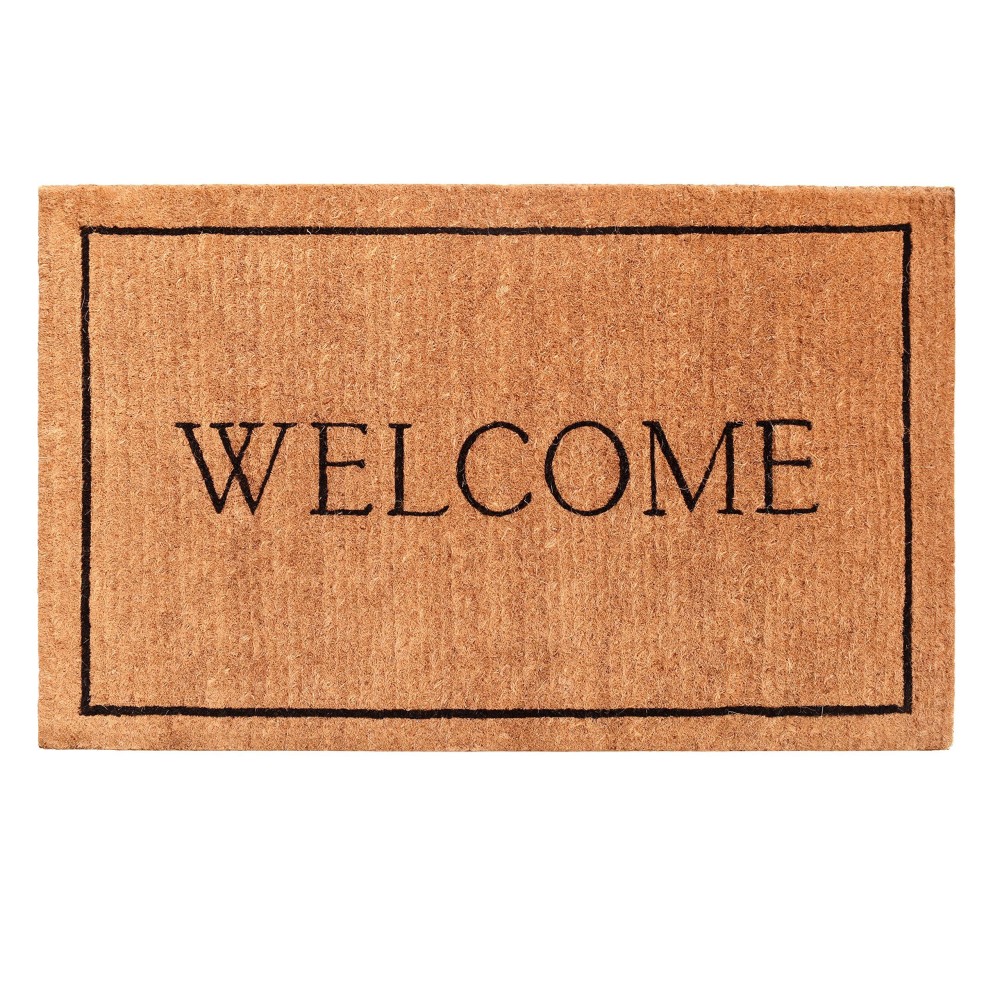 Calloway Mills Az104813048 Welcome Border 100 Coir Doormat 30 X 48 X 150 Naturalblack