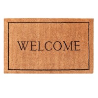 Calloway Mills Az104813048 Welcome Border 100 Coir Doormat 30 X 48 X 150 Naturalblack