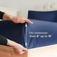 King Size Fitted Bed Sheet Hotel Luxury Single Fitted Sheet Only Fits Mattress Up To 16 Extra Soft Wrinkle Free Breathab