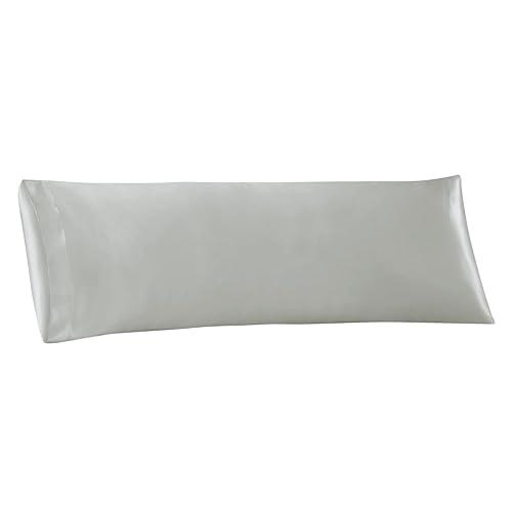 Exq Home Body Pillow Cover Soft Silver Grey Satin Body Pillow Pillowcase With Envelope Closure Silky Long Pillow Case 20X54