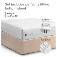 Cgk Unlimited Twin Xl Size Fitted Bed Sheet Hotel Luxury Fits Mattress Up To 16 Extra Soft Wrinkle Free Breathable Lig