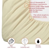 Ntbay Twin Fitted Sheet Only Brushed Microfiber Deep Pocket Fitted Sheet Soft Wrinklefree Faderesistant Stainresistant