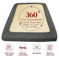 Ntbay King Fitted Sheet Only Brushed Microfiber Deep Pocket Fitted Sheet Soft Wrinklefree Faderesistant Stainresistant