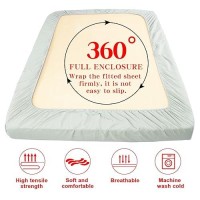 Ntbay King Fitted Sheet Only Brushed Microfiber Deep Pocket Fitted Sheet Soft Wrinklefree Faderesistant Stainresistant