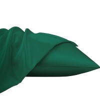 Ntbay Zippered Satin Pillow Cases For Hair And Skin Luxury Standard Hidden Zipper Pillowcases Set Of 2 20X26 Inches Dark Gree