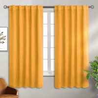 Bgment Rod Pocket And Back Tab Blackout Curtains For Bedroom Thermal Insulated Room Darkening Curtains For Living Room 2 Wind