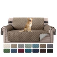 Hversailtex Water Repellent Loveseat Cover Loveseat Slipcover For Dogs Couch Protector Reversible Couch Cover For 2 Cushion Cou