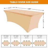 Eurmax Usa Rectangular Fitted Spandex Table Covers 6Ft Tablecloth Wedding Event Patio Table Decorations Stretch Table Cover For 6Ft Folding Table (Purple)