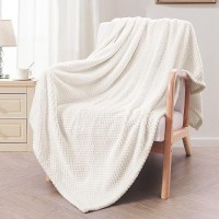 Exclusivo Mezcla Fleece Throw Blanket Extra Large Super Soft And Warm Blankets For Couch Sofa And Bed Waffle Textured Cozy F