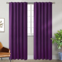 Bgment Rod Pocket And Back Tab Blackout Curtains For Bedroom 42 X 84 Inch Thermal Insulated Room Darkening Curtains For Living