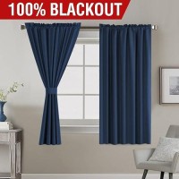 Hversailtex 100 Blackout Curtains Full Shade 63 Inches Long Light Blocking Drapes For Living Room Thermal Insulated Rod Pocket