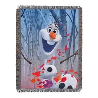 Northwest Frozen 2 In The Leaves Woven Tapestry Throw Blanket 48 X 60